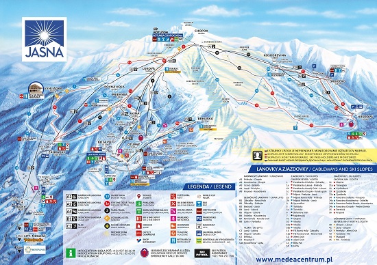 Jasna Słowacja narty mapa